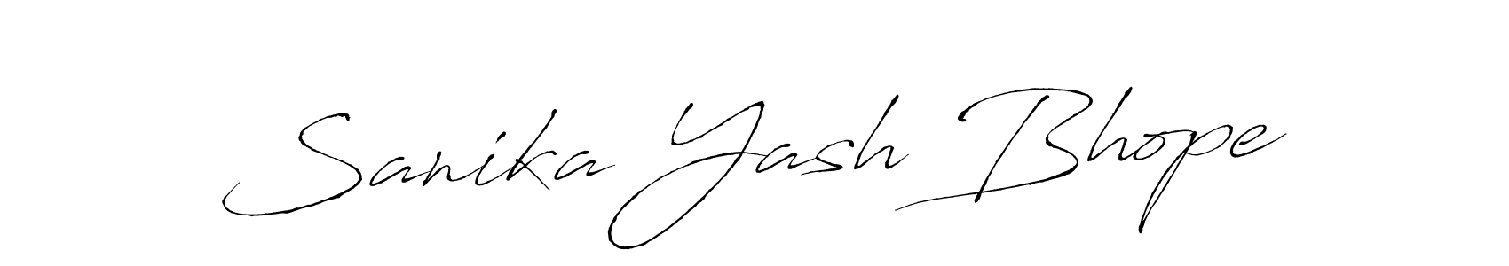 Also we have Sanika Yash Bhope name is the best signature style. Create professional handwritten signature collection using Antro_Vectra autograph style. Sanika Yash Bhope signature style 6 images and pictures png