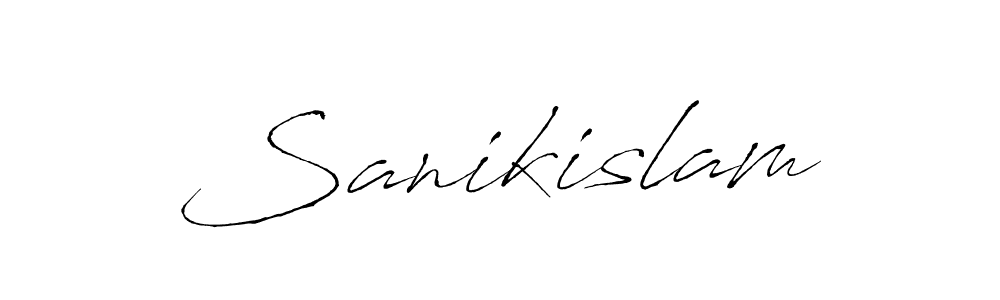Design your own signature with our free online signature maker. With this signature software, you can create a handwritten (Antro_Vectra) signature for name Sanikislam. Sanikislam signature style 6 images and pictures png