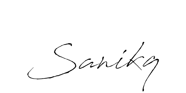 Design your own signature with our free online signature maker. With this signature software, you can create a handwritten (Antro_Vectra) signature for name Sanikq. Sanikq signature style 6 images and pictures png