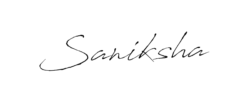 How to make Saniksha signature? Antro_Vectra is a professional autograph style. Create handwritten signature for Saniksha name. Saniksha signature style 6 images and pictures png