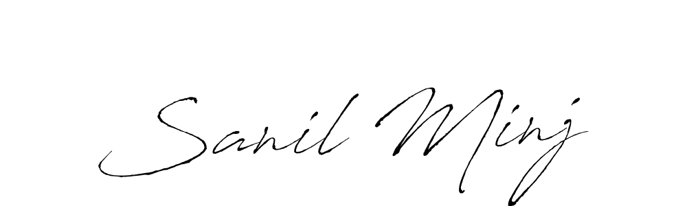 Use a signature maker to create a handwritten signature online. With this signature software, you can design (Antro_Vectra) your own signature for name Sanil Minj. Sanil Minj signature style 6 images and pictures png