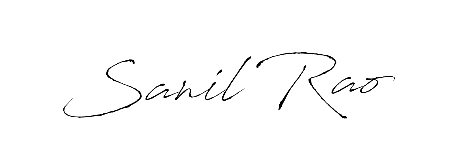 Use a signature maker to create a handwritten signature online. With this signature software, you can design (Antro_Vectra) your own signature for name Sanil Rao. Sanil Rao signature style 6 images and pictures png