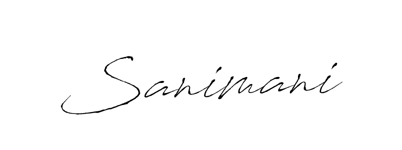 How to make Sanimani name signature. Use Antro_Vectra style for creating short signs online. This is the latest handwritten sign. Sanimani signature style 6 images and pictures png