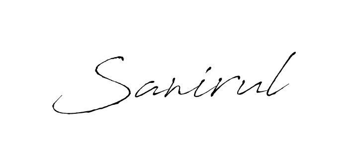 if you are searching for the best signature style for your name Sanirul. so please give up your signature search. here we have designed multiple signature styles  using Antro_Vectra. Sanirul signature style 6 images and pictures png