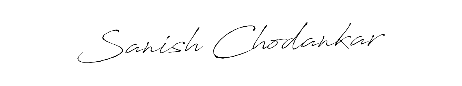 You should practise on your own different ways (Antro_Vectra) to write your name (Sanish Chodankar) in signature. don't let someone else do it for you. Sanish Chodankar signature style 6 images and pictures png