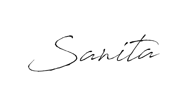 You should practise on your own different ways (Antro_Vectra) to write your name (Sanita) in signature. don't let someone else do it for you. Sanita signature style 6 images and pictures png