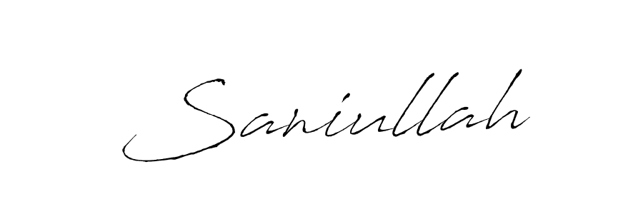 Also we have Saniullah name is the best signature style. Create professional handwritten signature collection using Antro_Vectra autograph style. Saniullah signature style 6 images and pictures png