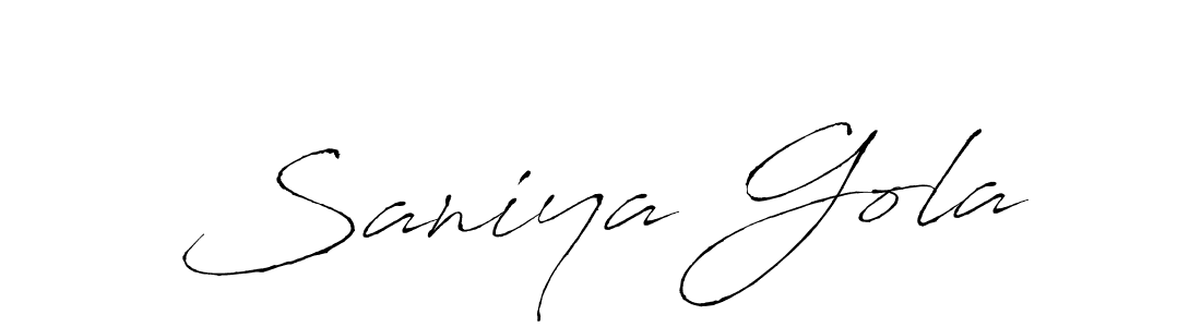 This is the best signature style for the Saniya Gola name. Also you like these signature font (Antro_Vectra). Mix name signature. Saniya Gola signature style 6 images and pictures png