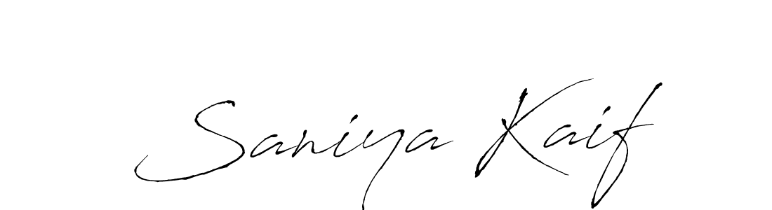 You should practise on your own different ways (Antro_Vectra) to write your name (Saniya Kaif) in signature. don't let someone else do it for you. Saniya Kaif signature style 6 images and pictures png