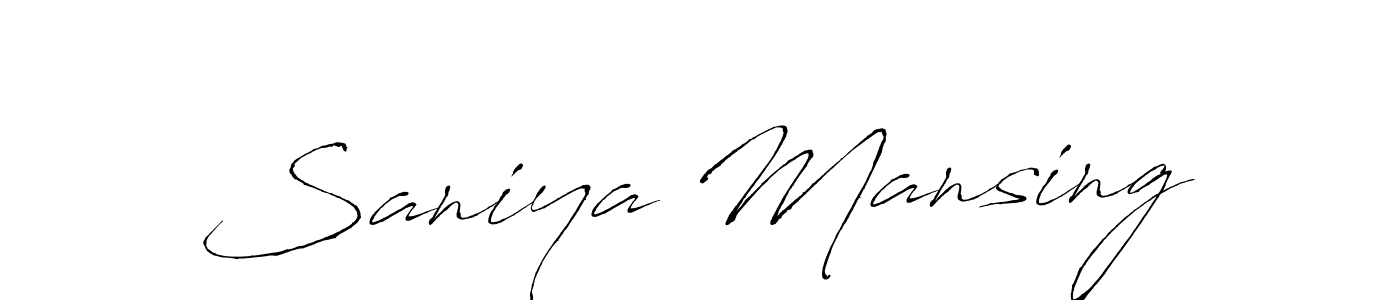 Use a signature maker to create a handwritten signature online. With this signature software, you can design (Antro_Vectra) your own signature for name Saniya Mansing. Saniya Mansing signature style 6 images and pictures png