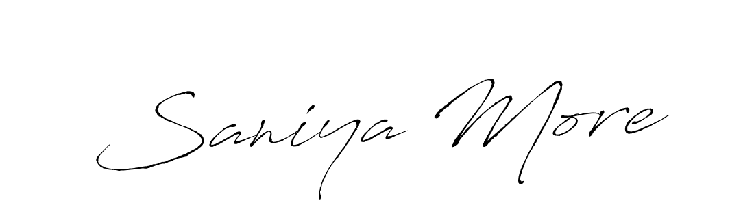 Saniya More stylish signature style. Best Handwritten Sign (Antro_Vectra) for my name. Handwritten Signature Collection Ideas for my name Saniya More. Saniya More signature style 6 images and pictures png