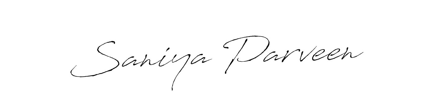 How to make Saniya Parveen name signature. Use Antro_Vectra style for creating short signs online. This is the latest handwritten sign. Saniya Parveen signature style 6 images and pictures png