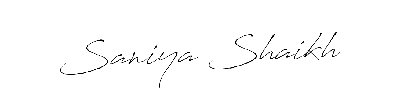 if you are searching for the best signature style for your name Saniya Shaikh. so please give up your signature search. here we have designed multiple signature styles  using Antro_Vectra. Saniya Shaikh signature style 6 images and pictures png