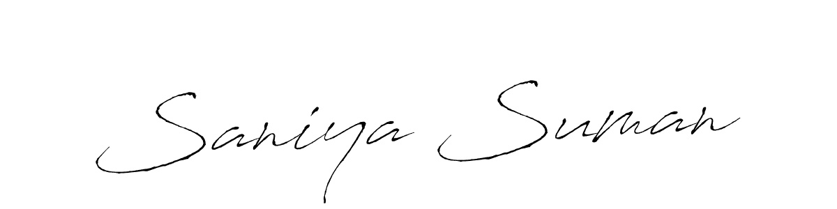 How to make Saniya Suman signature? Antro_Vectra is a professional autograph style. Create handwritten signature for Saniya Suman name. Saniya Suman signature style 6 images and pictures png