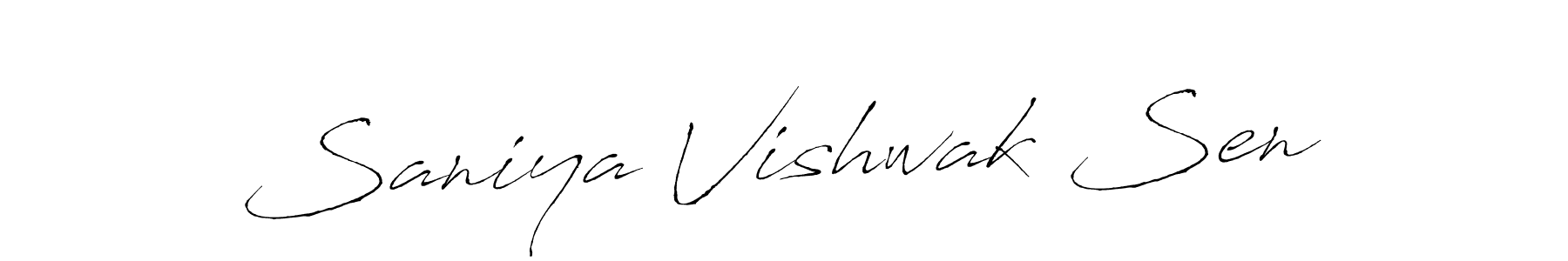 Use a signature maker to create a handwritten signature online. With this signature software, you can design (Antro_Vectra) your own signature for name Saniya Vishwak Sen. Saniya Vishwak Sen signature style 6 images and pictures png