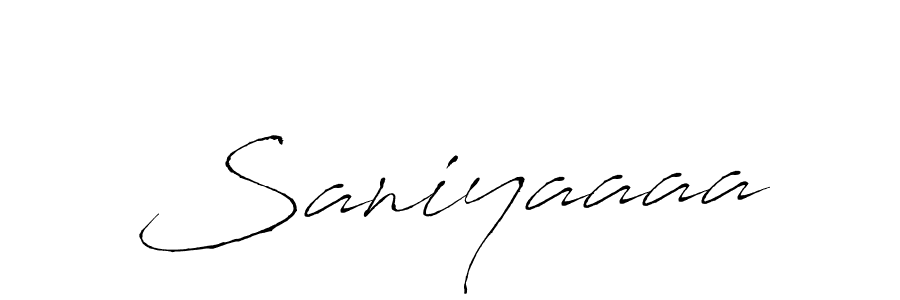 How to make Saniyaaaa name signature. Use Antro_Vectra style for creating short signs online. This is the latest handwritten sign. Saniyaaaa signature style 6 images and pictures png