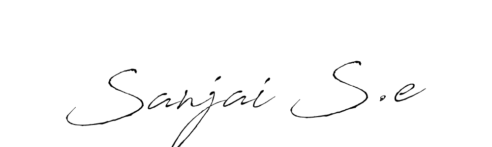 You should practise on your own different ways (Antro_Vectra) to write your name (Sanjai S.e) in signature. don't let someone else do it for you. Sanjai S.e signature style 6 images and pictures png