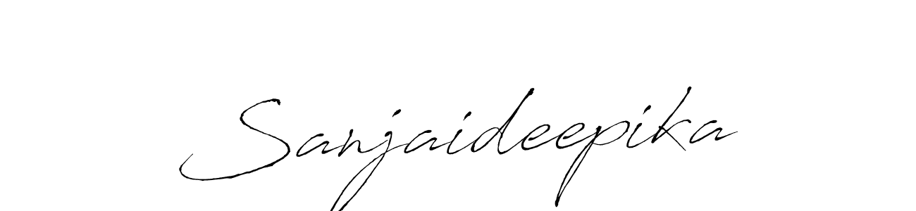 How to make Sanjaideepika name signature. Use Antro_Vectra style for creating short signs online. This is the latest handwritten sign. Sanjaideepika signature style 6 images and pictures png