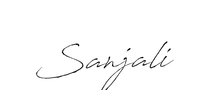 Use a signature maker to create a handwritten signature online. With this signature software, you can design (Antro_Vectra) your own signature for name Sanjali. Sanjali signature style 6 images and pictures png