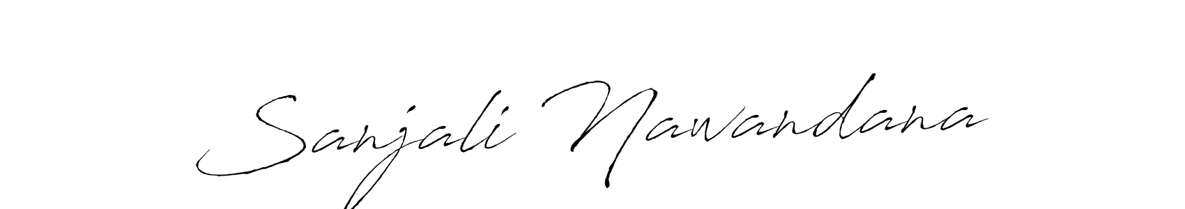 Make a beautiful signature design for name Sanjali Nawandana. With this signature (Antro_Vectra) style, you can create a handwritten signature for free. Sanjali Nawandana signature style 6 images and pictures png