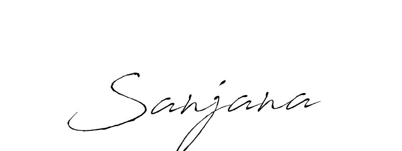The best way (Antro_Vectra) to make a short signature is to pick only two or three words in your name. The name Sanjana  include a total of six letters. For converting this name. Sanjana  signature style 6 images and pictures png