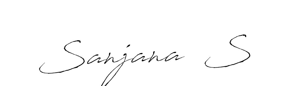 if you are searching for the best signature style for your name Sanjana  S. so please give up your signature search. here we have designed multiple signature styles  using Antro_Vectra. Sanjana  S signature style 6 images and pictures png