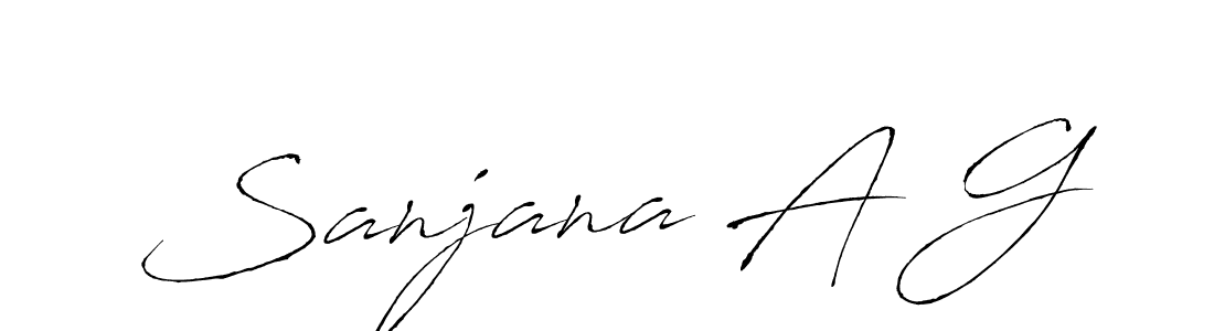 Create a beautiful signature design for name Sanjana A G. With this signature (Antro_Vectra) fonts, you can make a handwritten signature for free. Sanjana A G signature style 6 images and pictures png