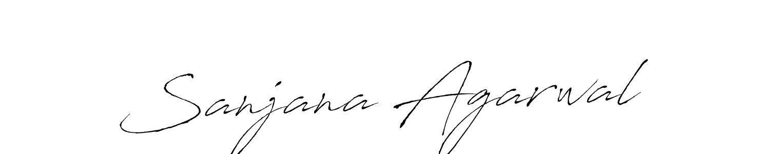 How to make Sanjana Agarwal signature? Antro_Vectra is a professional autograph style. Create handwritten signature for Sanjana Agarwal name. Sanjana Agarwal signature style 6 images and pictures png