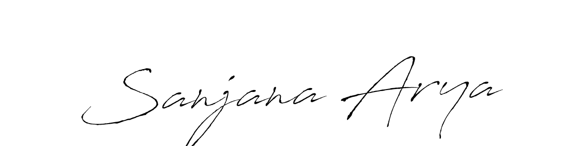 Create a beautiful signature design for name Sanjana Arya. With this signature (Antro_Vectra) fonts, you can make a handwritten signature for free. Sanjana Arya signature style 6 images and pictures png