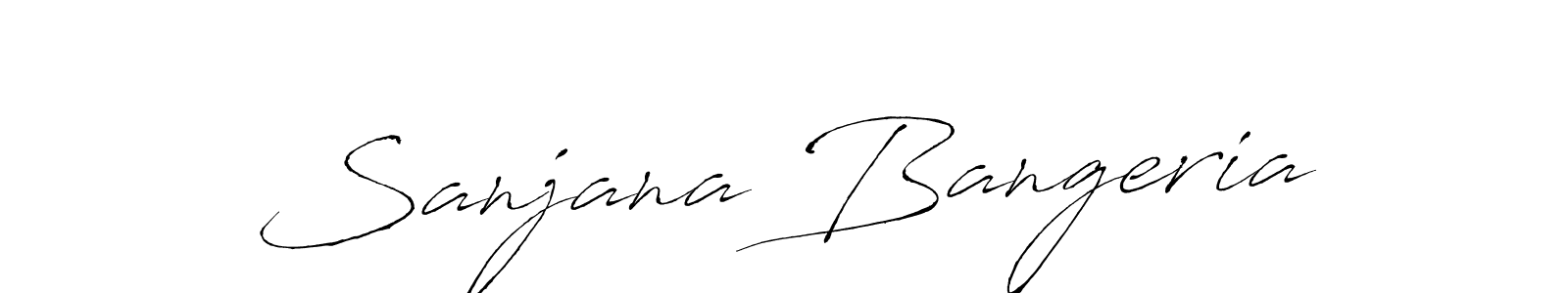 The best way (Antro_Vectra) to make a short signature is to pick only two or three words in your name. The name Sanjana Bangeria include a total of six letters. For converting this name. Sanjana Bangeria signature style 6 images and pictures png
