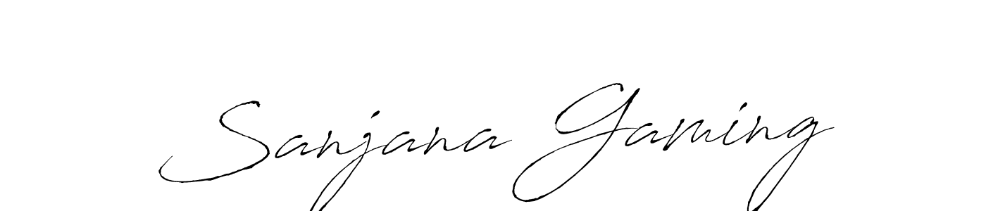 Similarly Antro_Vectra is the best handwritten signature design. Signature creator online .You can use it as an online autograph creator for name Sanjana Gaming. Sanjana Gaming signature style 6 images and pictures png
