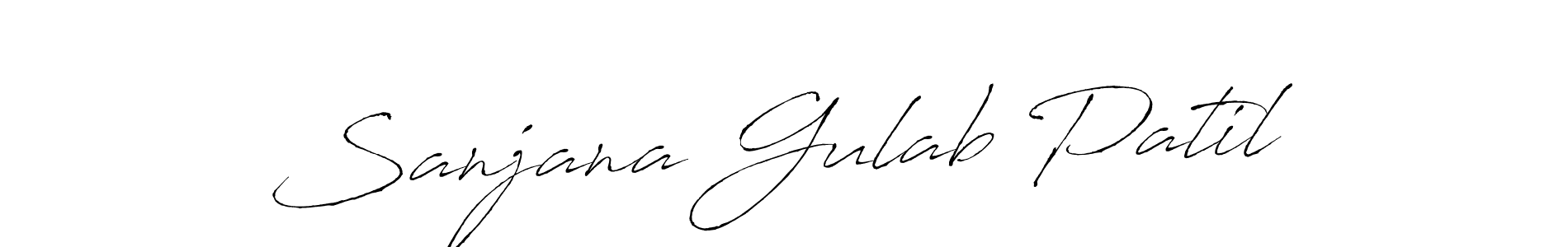 How to make Sanjana Gulab Patil name signature. Use Antro_Vectra style for creating short signs online. This is the latest handwritten sign. Sanjana Gulab Patil signature style 6 images and pictures png