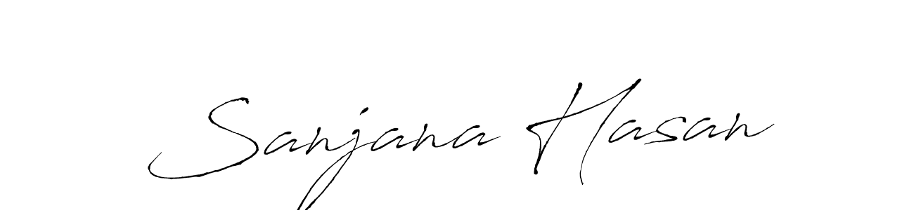 Create a beautiful signature design for name Sanjana Hasan. With this signature (Antro_Vectra) fonts, you can make a handwritten signature for free. Sanjana Hasan signature style 6 images and pictures png