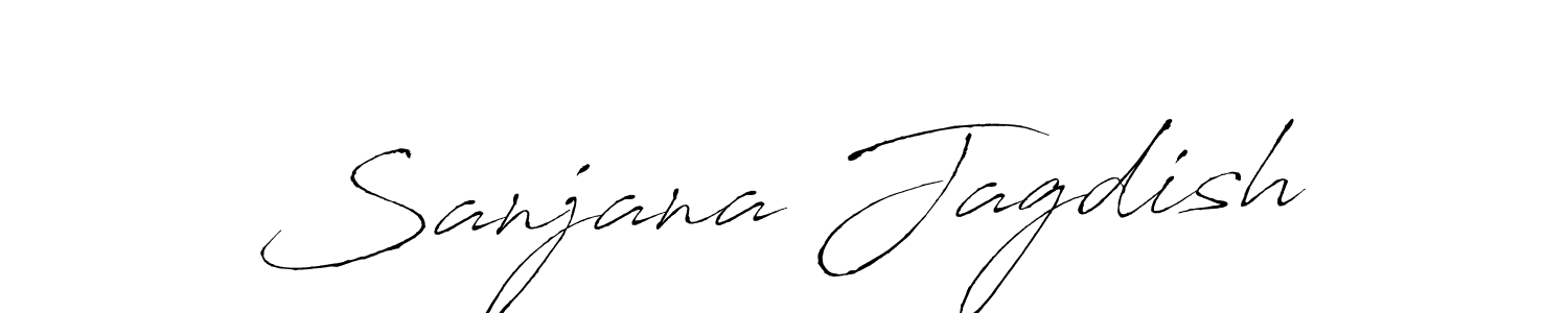 Sanjana Jagdish stylish signature style. Best Handwritten Sign (Antro_Vectra) for my name. Handwritten Signature Collection Ideas for my name Sanjana Jagdish. Sanjana Jagdish signature style 6 images and pictures png