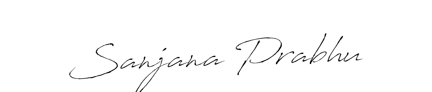 Make a beautiful signature design for name Sanjana Prabhu. With this signature (Antro_Vectra) style, you can create a handwritten signature for free. Sanjana Prabhu signature style 6 images and pictures png