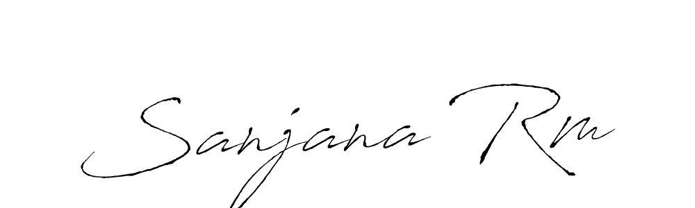 Sanjana Rm stylish signature style. Best Handwritten Sign (Antro_Vectra) for my name. Handwritten Signature Collection Ideas for my name Sanjana Rm. Sanjana Rm signature style 6 images and pictures png