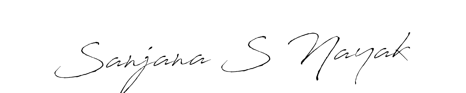 The best way (Antro_Vectra) to make a short signature is to pick only two or three words in your name. The name Sanjana S Nayak include a total of six letters. For converting this name. Sanjana S Nayak signature style 6 images and pictures png