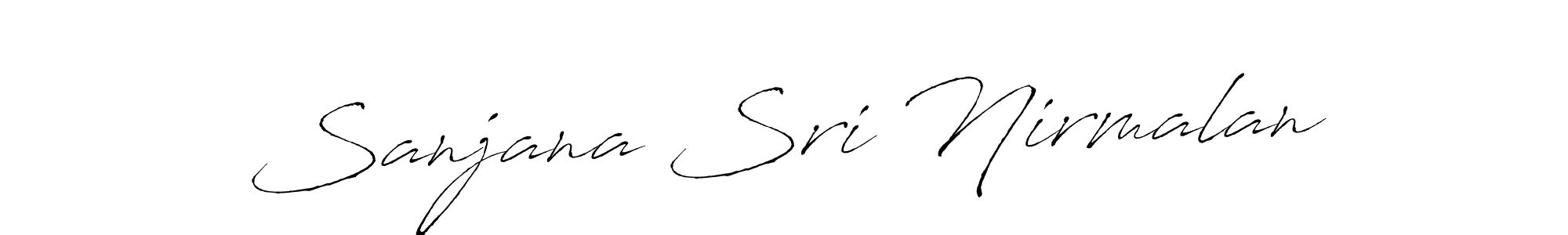 Make a beautiful signature design for name Sanjana Sri Nirmalan. Use this online signature maker to create a handwritten signature for free. Sanjana Sri Nirmalan signature style 6 images and pictures png