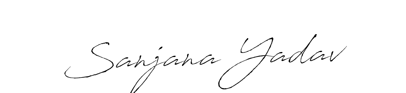How to make Sanjana Yadav signature? Antro_Vectra is a professional autograph style. Create handwritten signature for Sanjana Yadav name. Sanjana Yadav signature style 6 images and pictures png