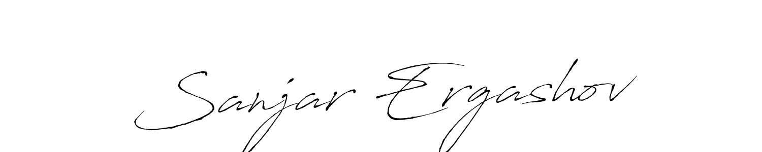 if you are searching for the best signature style for your name Sanjar Ergashov. so please give up your signature search. here we have designed multiple signature styles  using Antro_Vectra. Sanjar Ergashov signature style 6 images and pictures png