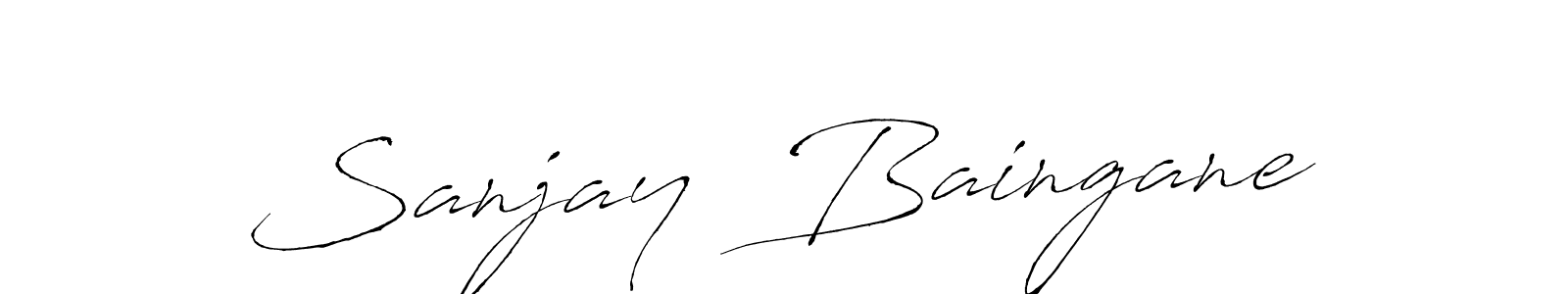 Use a signature maker to create a handwritten signature online. With this signature software, you can design (Antro_Vectra) your own signature for name Sanjay  Baingane. Sanjay  Baingane signature style 6 images and pictures png