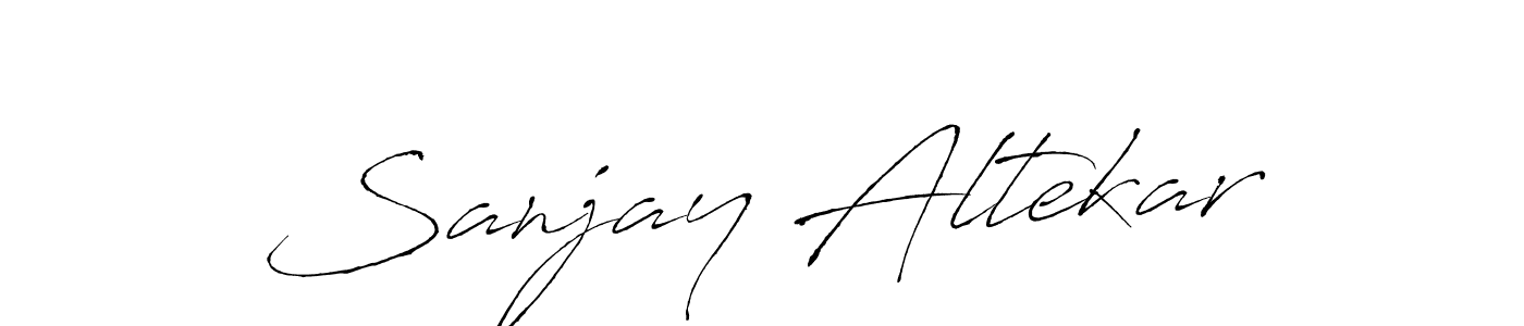 You should practise on your own different ways (Antro_Vectra) to write your name (Sanjay Altekar) in signature. don't let someone else do it for you. Sanjay Altekar signature style 6 images and pictures png