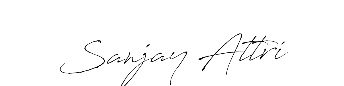 You should practise on your own different ways (Antro_Vectra) to write your name (Sanjay Attri) in signature. don't let someone else do it for you. Sanjay Attri signature style 6 images and pictures png
