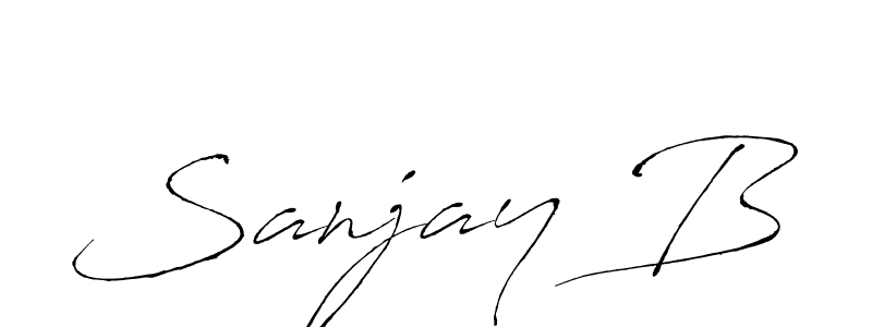 Use a signature maker to create a handwritten signature online. With this signature software, you can design (Antro_Vectra) your own signature for name Sanjay B. Sanjay B signature style 6 images and pictures png