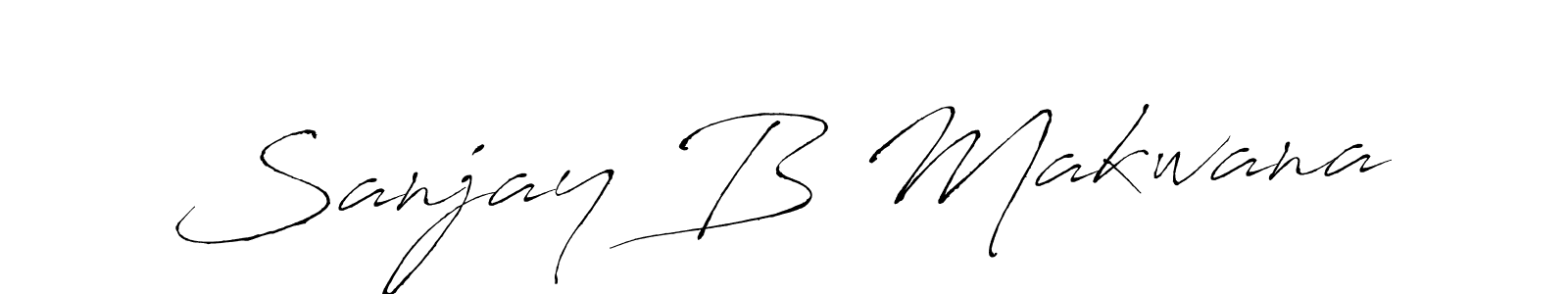 Make a beautiful signature design for name Sanjay B Makwana. With this signature (Antro_Vectra) style, you can create a handwritten signature for free. Sanjay B Makwana signature style 6 images and pictures png