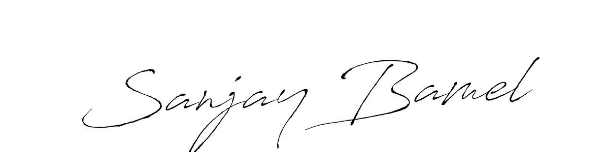Use a signature maker to create a handwritten signature online. With this signature software, you can design (Antro_Vectra) your own signature for name Sanjay Bamel. Sanjay Bamel signature style 6 images and pictures png