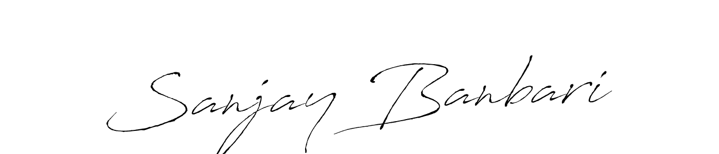 Create a beautiful signature design for name Sanjay Banbari. With this signature (Antro_Vectra) fonts, you can make a handwritten signature for free. Sanjay Banbari signature style 6 images and pictures png