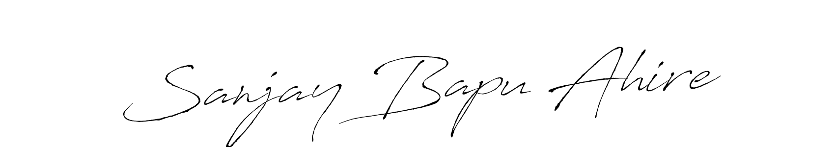 Make a beautiful signature design for name Sanjay Bapu Ahire. With this signature (Antro_Vectra) style, you can create a handwritten signature for free. Sanjay Bapu Ahire signature style 6 images and pictures png
