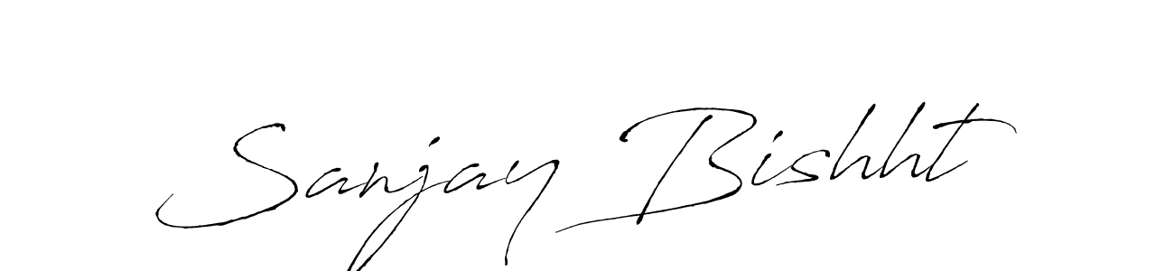 Sanjay Bishht stylish signature style. Best Handwritten Sign (Antro_Vectra) for my name. Handwritten Signature Collection Ideas for my name Sanjay Bishht. Sanjay Bishht signature style 6 images and pictures png