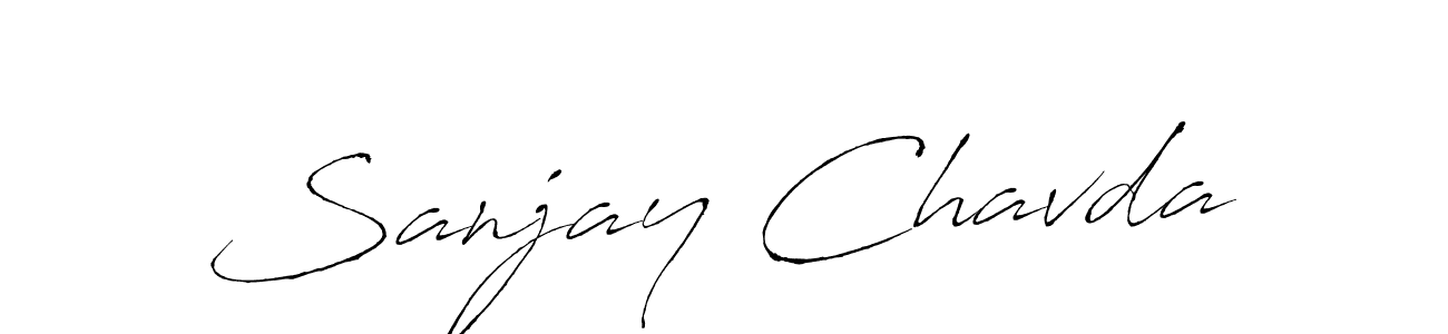 How to make Sanjay Chavda signature? Antro_Vectra is a professional autograph style. Create handwritten signature for Sanjay Chavda name. Sanjay Chavda signature style 6 images and pictures png